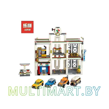 Конструктор Lepin 02073 Городской гараж (1045 деталей) картинка 3